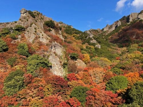 寒霞渓_車窓より山頂