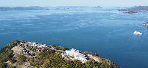 瀬戸内海を一望できる高台からの美しい眺望